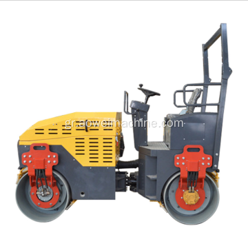 Μίνι φθηνός 2Tons Double Drum Vibratory Compactor, προς πώληση οδοστρωτήρας